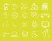 symbols yellow background